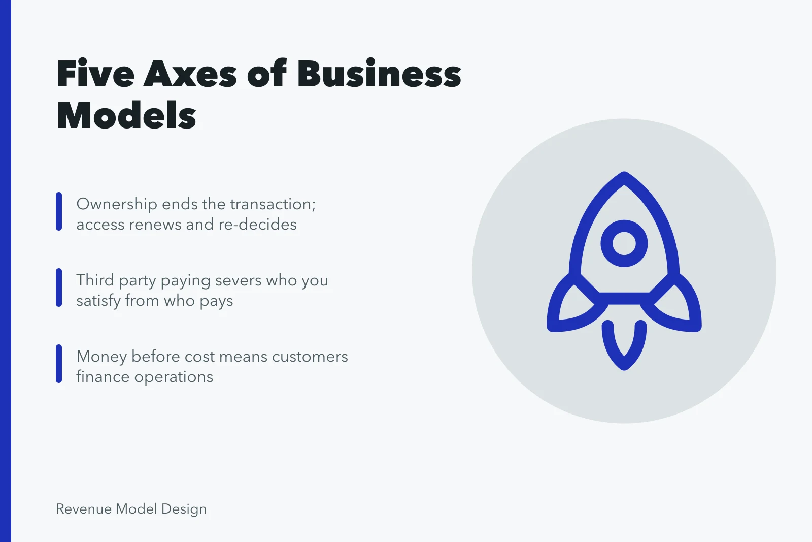 Framework of five business model axes and conflicting position combinations. Business model types framework: five axes and where they conflict