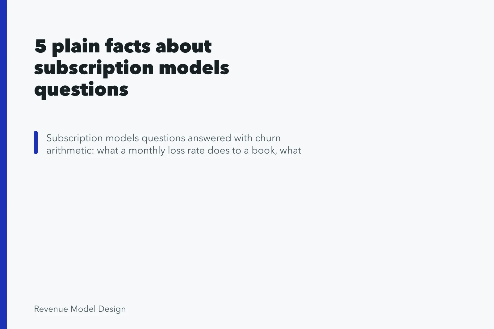 5 plain facts about subscription models questions. 5 plain facts about subscription models questions